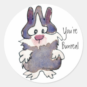 Je bent Bunreal - Cartoon Rabbit Sticker