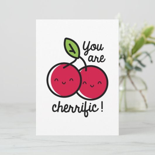 Je bent Cherrific Bedankkaart (Staand voorkant)