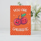 Je bent Cherrific Food Pun Bedankkaart (Staand voorkant)