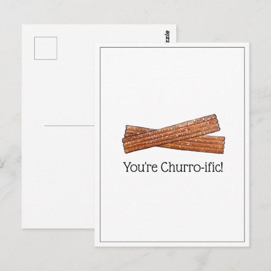 Je bent Churro-ific (Terrific) grappige Foodie Chu Briefkaart (Voorkant / Achterkant)