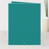 Je bent Cool Blauwgroen Ovarian Cancer Support Kaart (Achterkant)