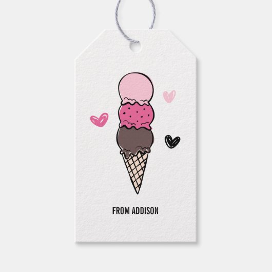 Je bent Cool Ice Cream Valentijnsdag CadeauLabels (Voorkant)