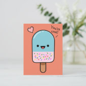 Je bent Cool Ice Lolly Briefkaart (Staand voorkant)