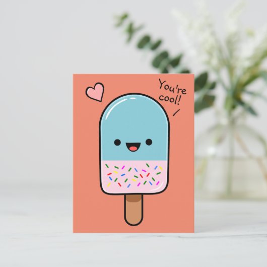 Je bent Cool Ice Lolly Briefkaart (Staand voorkant)