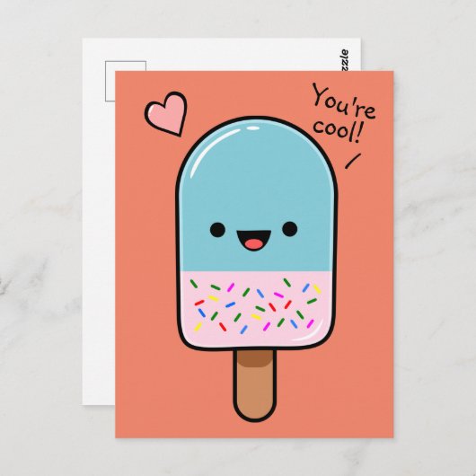 Je bent Cool Ice Lolly Briefkaart (Voorkant / Achterkant)