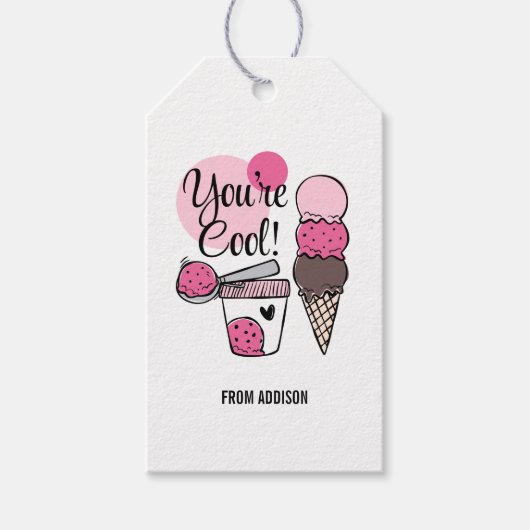 Je bent Cool Valentijnsdag Gift Labels Cadeaulabel (Voorkant)