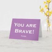 Je bent dappere paars kaart (Gele Bloem)