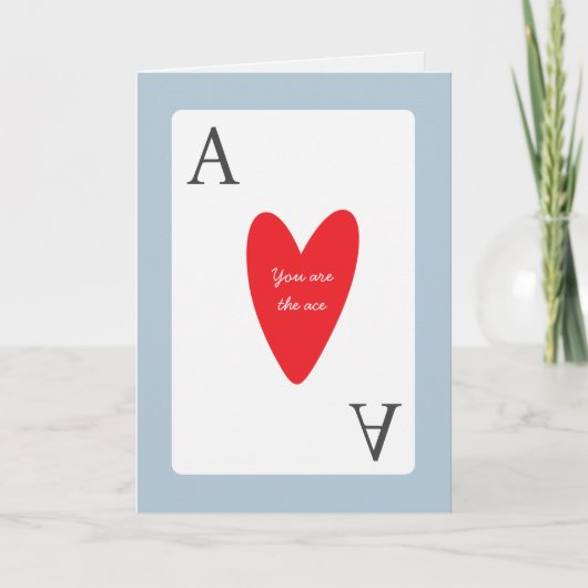 Je bent de Ace in Mijn hartliefde Feestdagen Kaart (Voorkant)