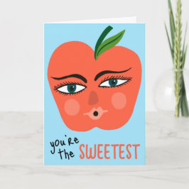 JE BENT DE ALLERZAAKSTE Whimsical Apple Fruit Scha Kaart