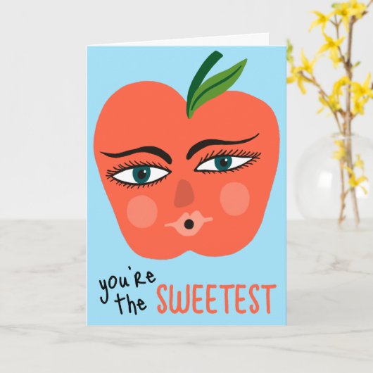 JE BENT DE APPEL DIE HET MEEST IN DROMEN SMaakt Fa Kaart (Gele Bloem)