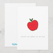 Je bent de Apple van Mijn Valentijn Kaart. Bedankkaart (Voorkant / Achterkant)