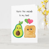 Je bent de Avocado van mijn toast Love Jubileum Kaart (Gele Bloem)
