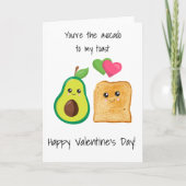 Je bent de Avocado van mijn toast Valentijnsdag Kaart (Voorkant)