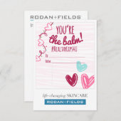 "Je bent de balm" Kaart voor R + F (Voorkant / Achterkant)