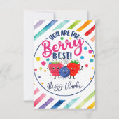 Je bent de Berry Best Teacher Cadeaukaarthouder Kaart (Voorkant)
