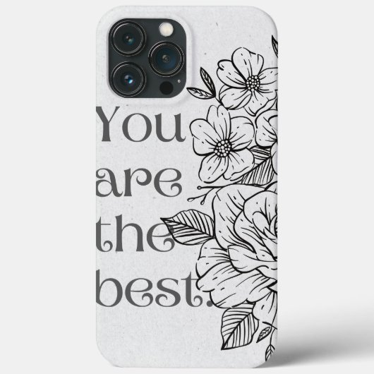 'Je bent de beste' bloemenquote iPhone 13 Pro Max  Case-Mate iPhone Case (Achterkant)