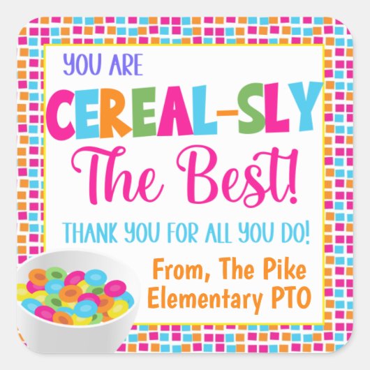 Je bent de beste dank die je verdient. vierkante sticker (Voorkant)