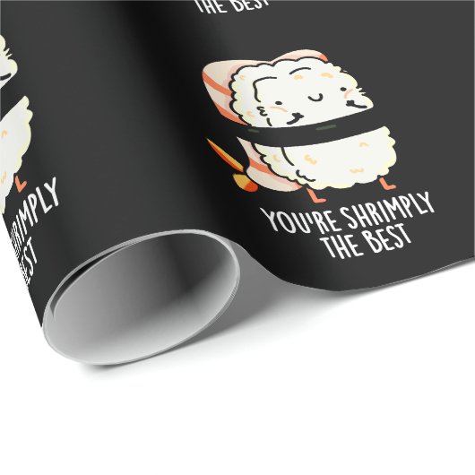 Je bent de beste Funny Sushi Pun Dark BG Cadeaupapier (Rol Hoek)