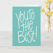 Je bent de beste handgeschreven bedankt kaart (Gele Bloem)