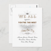 Je bent de beste, Happy Boss Dag Briefkaart (Voorkant / Achterkant)