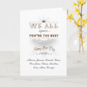 Je bent de beste, Happy Boss Dag Kaart (Gele Bloem)