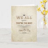 Je bent de beste, Happy Boss Dag Kaart (Gele Bloem)