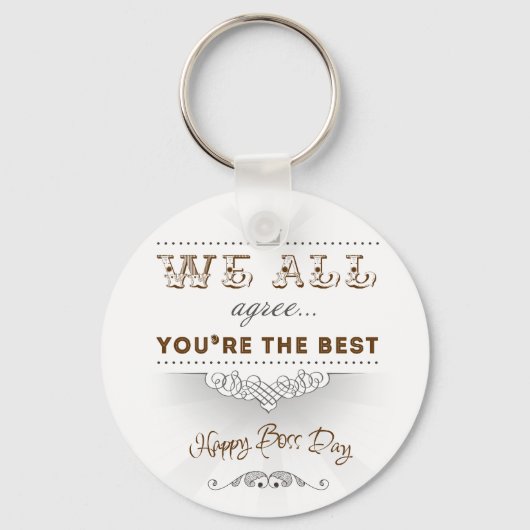 Je bent de beste, Happy Boss Dag Sleutelhanger (Voorkant)