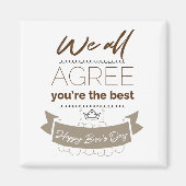 Je bent de beste, Happy Boss's Day Kaart Magneet (Voorkant)