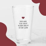 Je bent de beste juiste zwemmer van mijn leven Val Glas<br><div class="desc">Je bent de beste juiste draai van mijn leven Valentijnse 'date app love' met een minimalistische typemachine,  eenvoudige aangepaste tekst en gepersonaliseerd grijs rood afbeelding.</div>