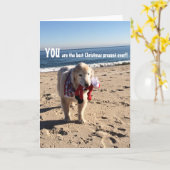 Je bent de beste kerstpresentator ooit - kaart (Gele Bloem)