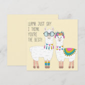 Je Bent De Beste Lama Kerstkaart (Voorkant / Achterkant)