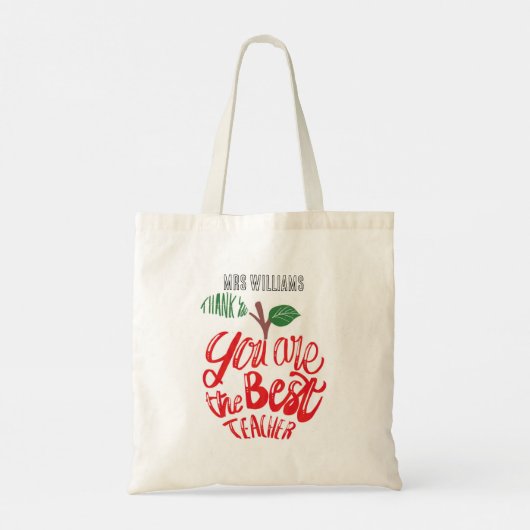 Je bent de beste leraar die cadeaumode achterlaat tote bag (Achterkant)