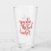 Je bent de beste leraar glas (Achterkant)