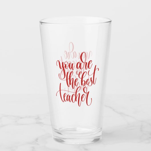 Je bent de beste leraar glas (Voorkant)