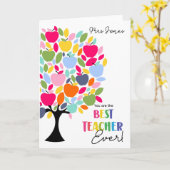 Je bent de beste leraar ooit kaart (Gele Bloem)