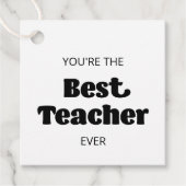 Je bent de beste leraar ooit, Teacher Gift Bedankjes Labels (Voorkant)