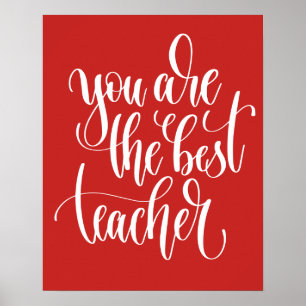 Je bent de beste leraar poster