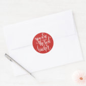 Je bent de beste leraar ronde sticker (Envelop)