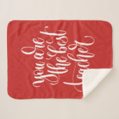 Je bent de beste leraar sherpa deken (Voorkant (horizontaal))