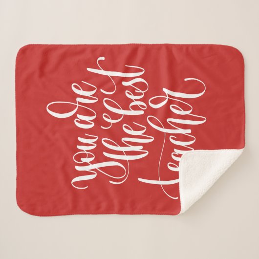 Je bent de beste leraar sherpa deken (Voorkant (horizontaal))