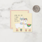 Je Bent De Beste Llama's Notitiekaartje (Voorkant / Achterkant in situ)