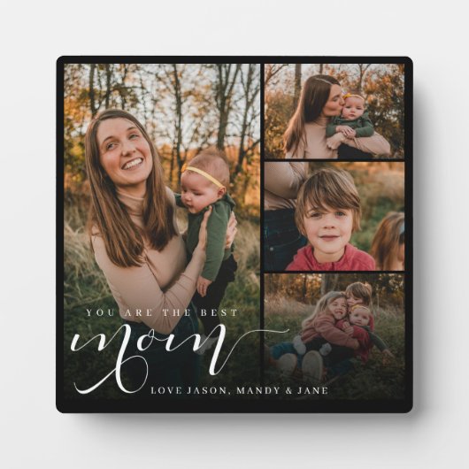 Je bent de beste Mam Modern Foto Collage Keepslag Fotoplaat (Voorkant)