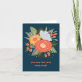 Je bent de beste mama ooit bloemenboeket kaart (Voorkant)