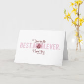 Je bent de beste mama ooit Moederdag roze Rose Kaart (Gele Bloem)
