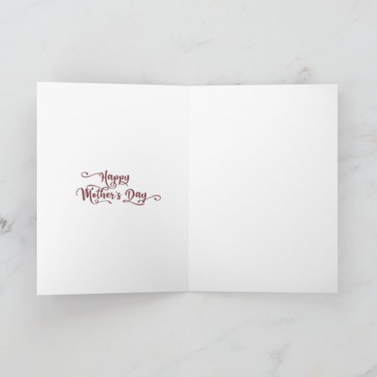 Je bent de beste mama ooit Moederdag roze Rose Kaart (Binnen)