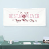Je bent de beste mama ooit Moederdag roze Rose Spandoek (Beurs)