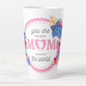 Je bent de beste moeder in de wereld Floral Latte Mok (Voorkant)