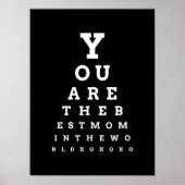 Je bent de beste moeder in de World eye Chart Poster (Voorkant)