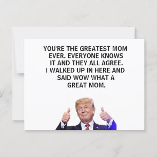 Je bent de beste moeder ooit, grappige Moederdag Briefkaart