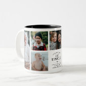 Je bent de beste oom/andere 7-fotocollage tweekleurige koffiemok (Voorkant links)